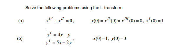 Solve the following problems using the
