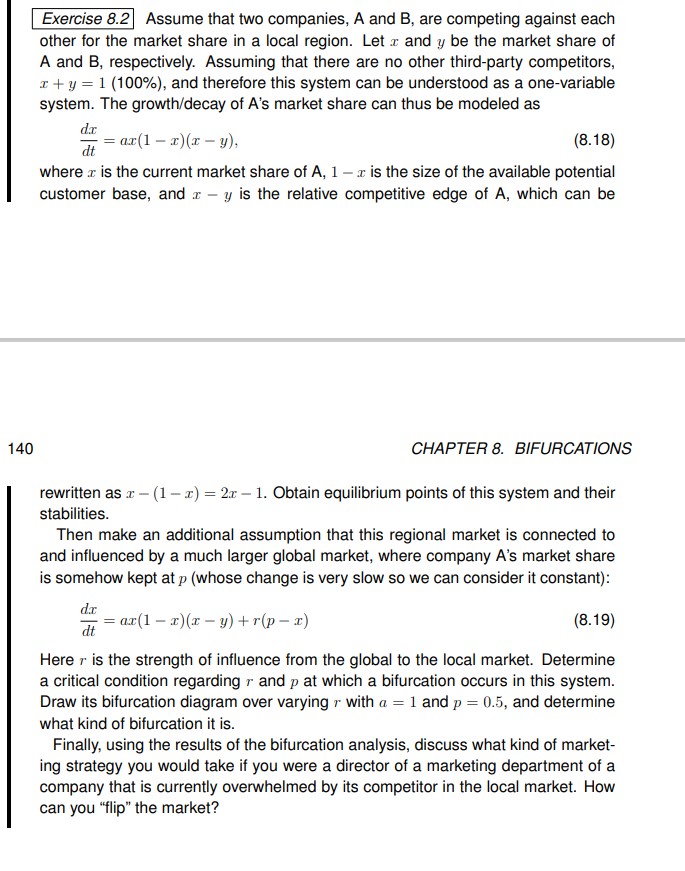 Assume that two companies. A and B. are competing