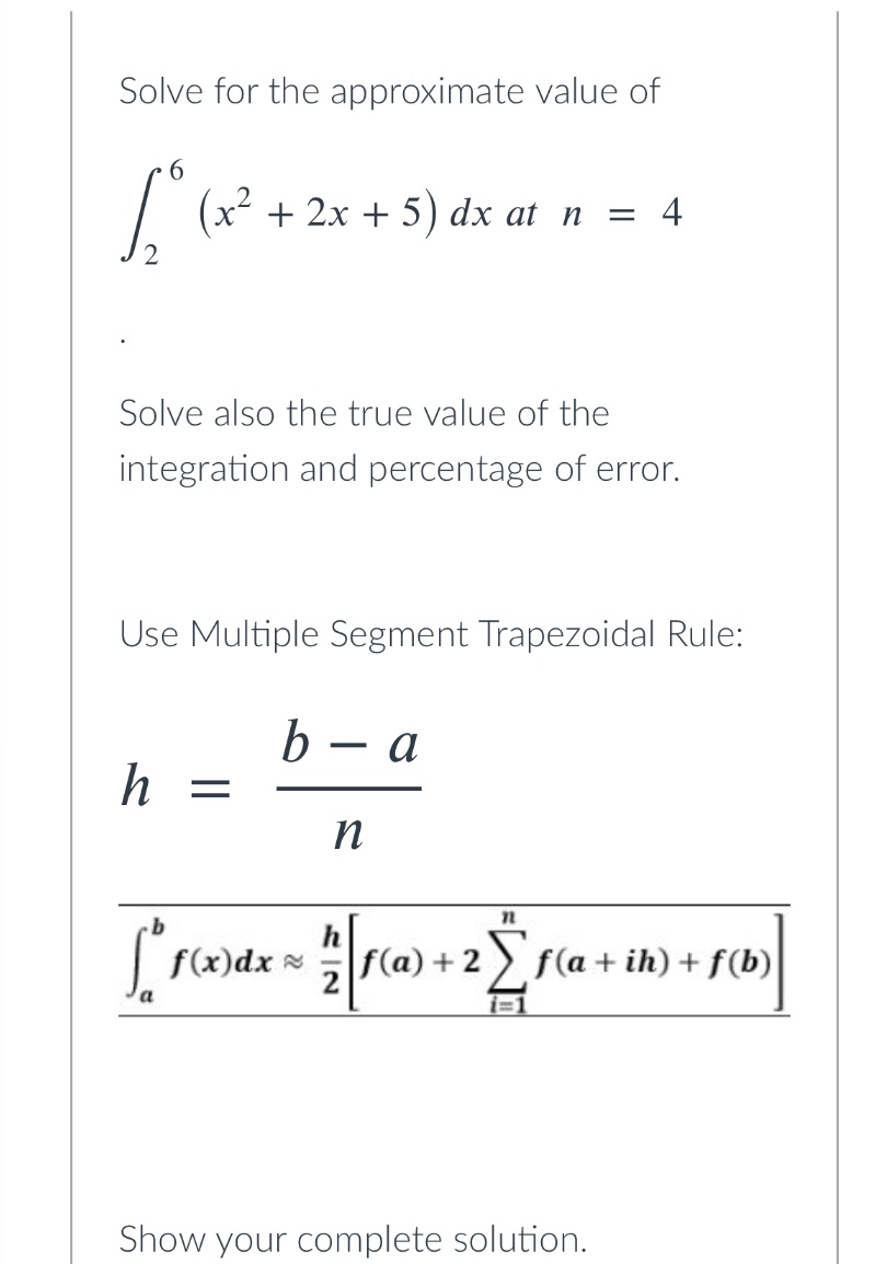 Solve for the approximate value of 6