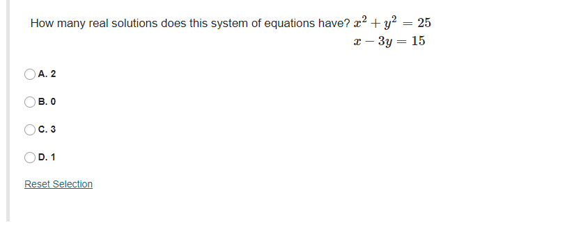 How many real solutions does this system of