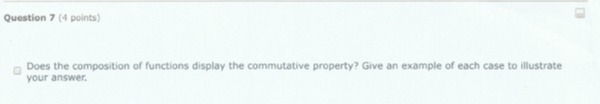 Question 7 (4 points) Does the composition of