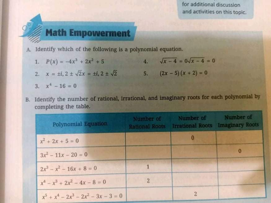 for additional discussion and activities on this