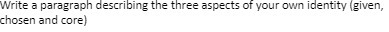 Write a paragraph describing the three aspects of