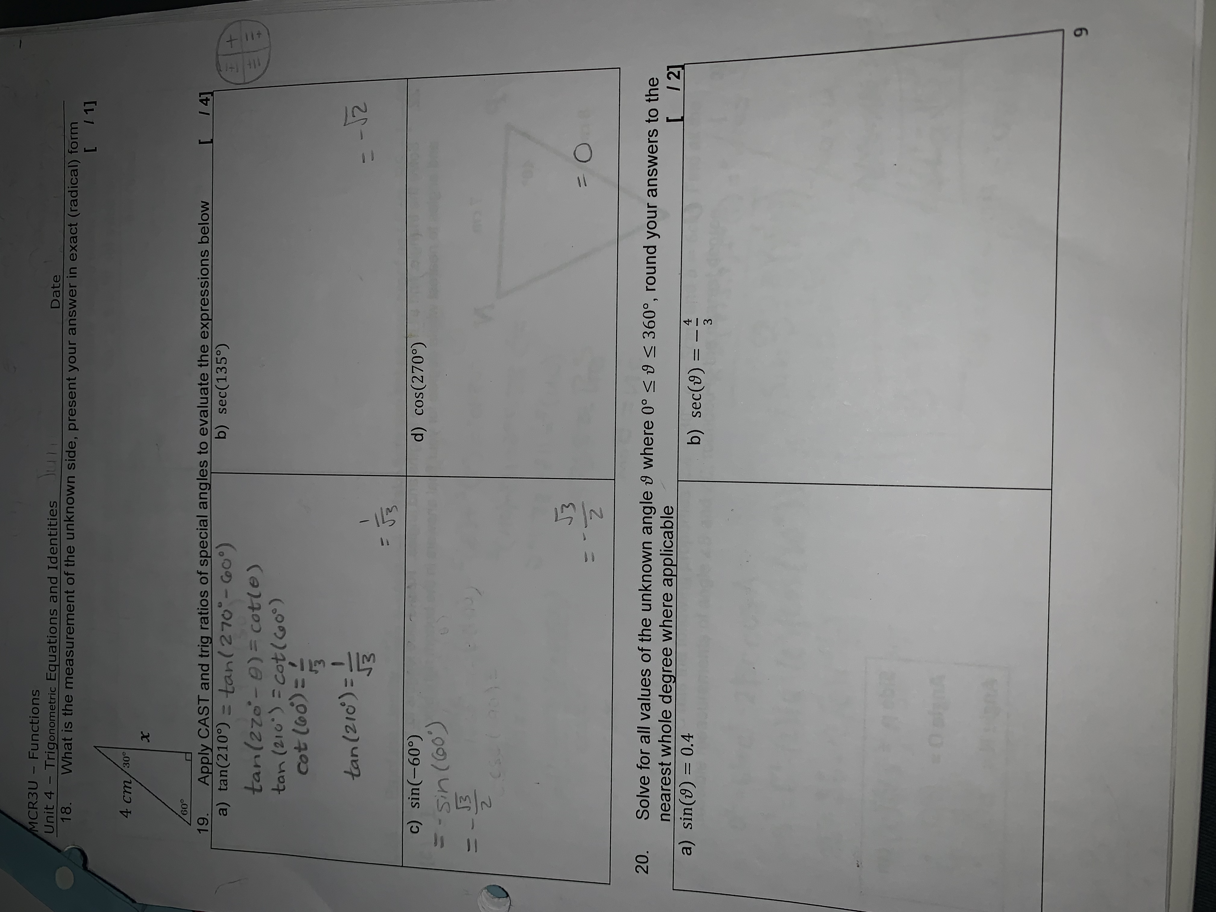 220% 4+ MCR3U - Functions Unit 7 - Sequences and
