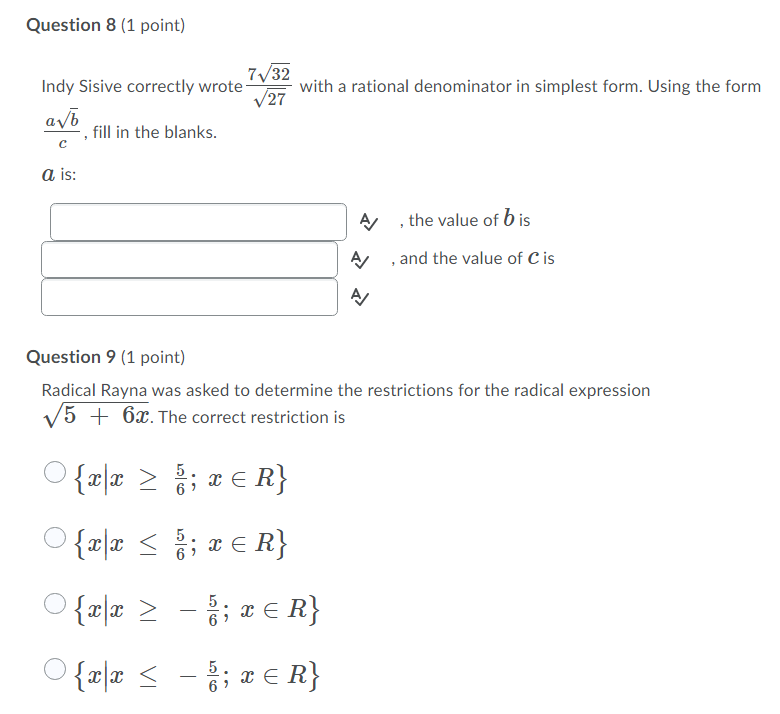 Question 3 {1 point] 5132 Indr 5i5iVE' rrectlv