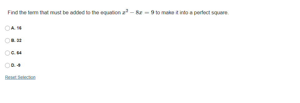 \fFind the term that must be added to the