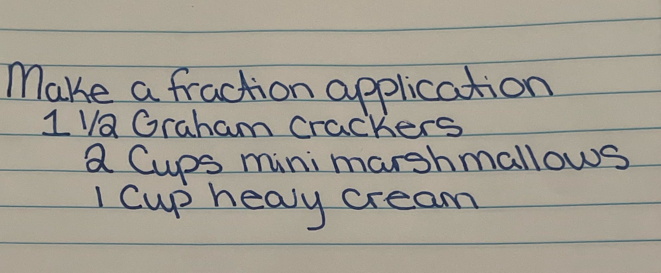 For this pie recipe I need to make a fraction