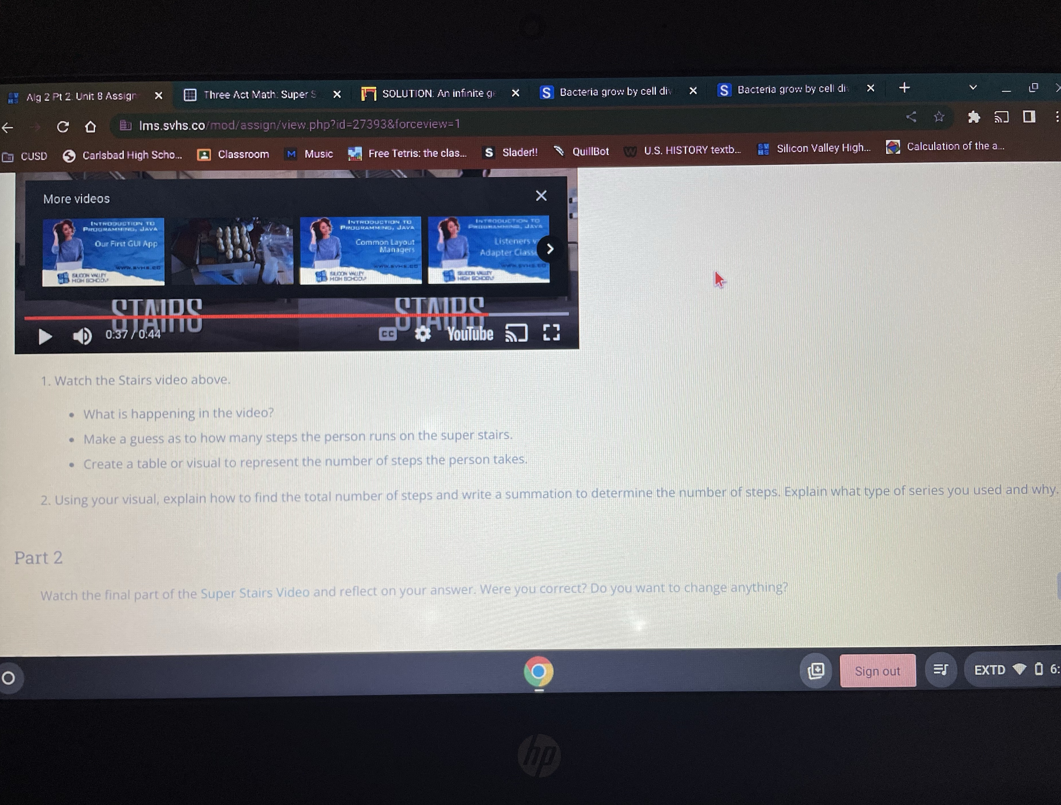 Super Stairs Video Link: 101qs.com/2714 Alg 2 Pt