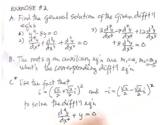 I need help on answering these problems EXERCISE
