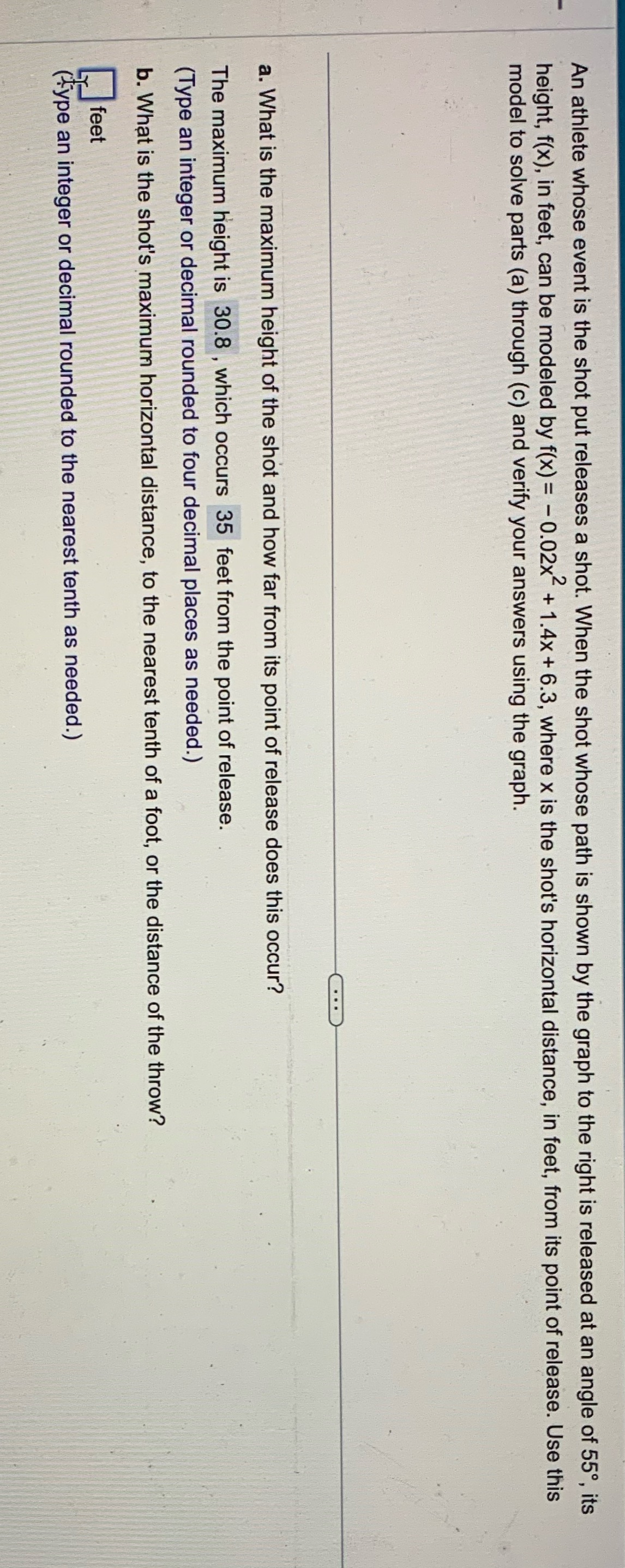 An athlete whose event is the shot put releases a