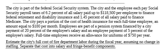 The city is part of the federal Social Security