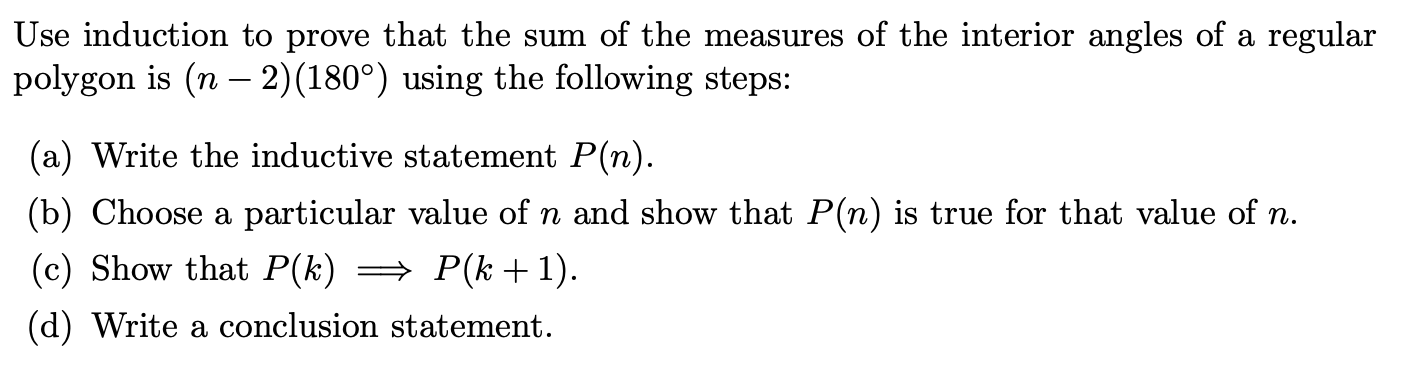Math Use induction to prove that the sum of the