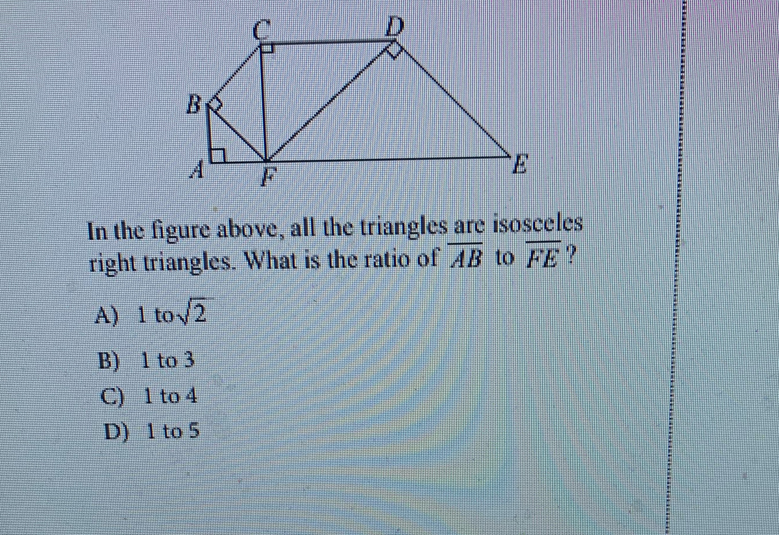 In the figure above, all the triangles are
