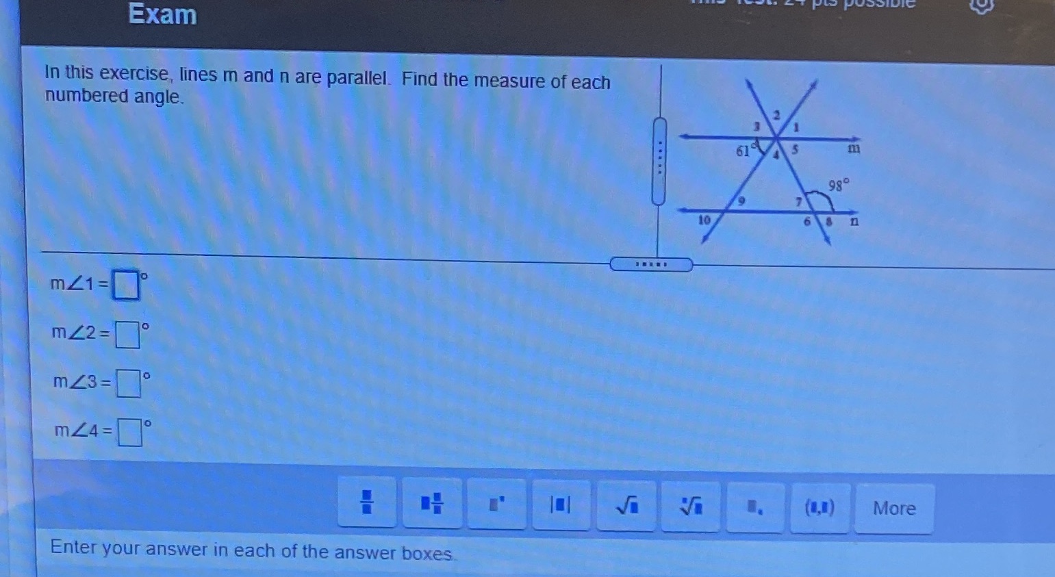 Exam IC In this exercise, lines m and n are