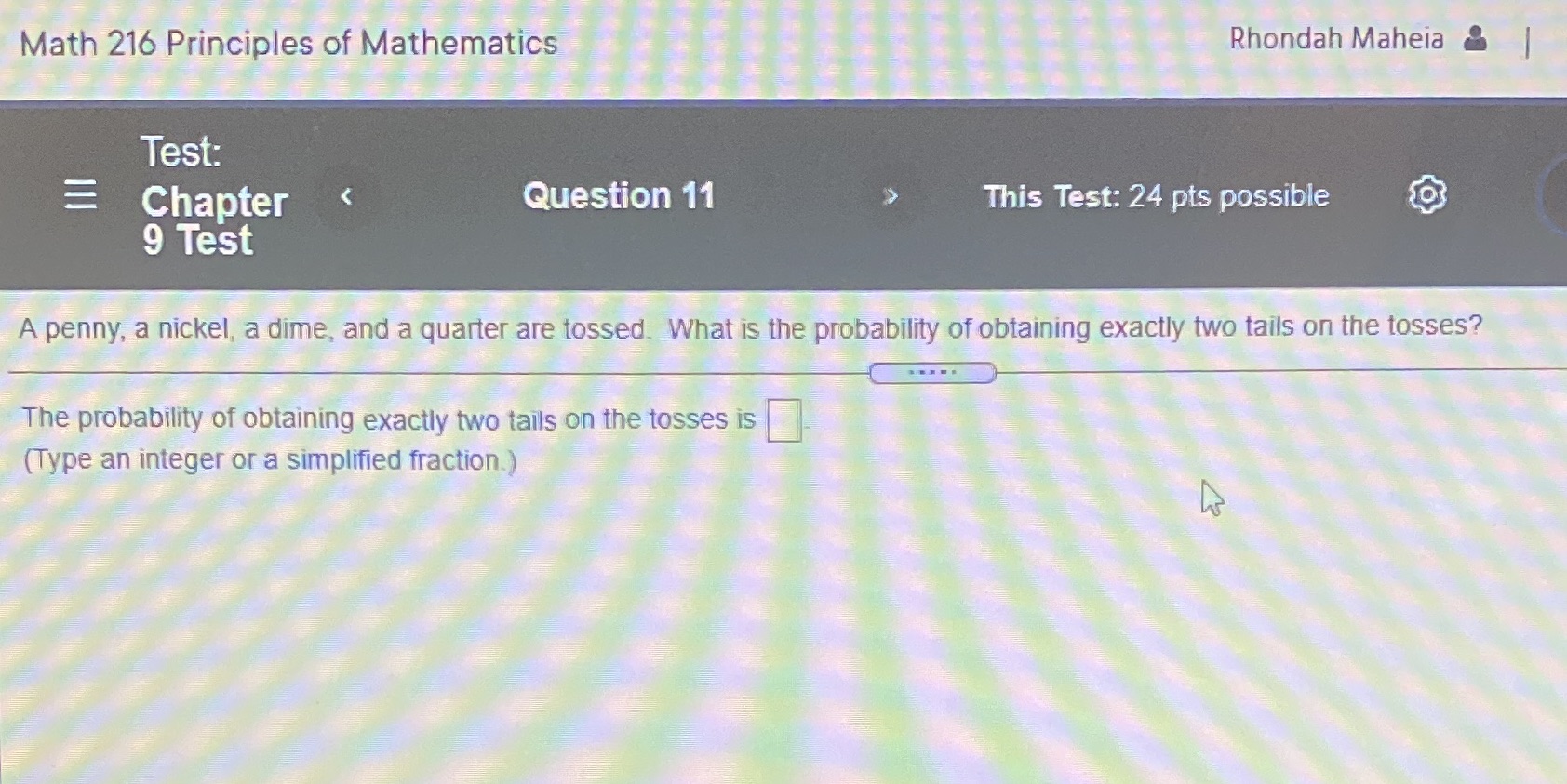 Math 216 Principles of Mathematics Rhondah Maheia