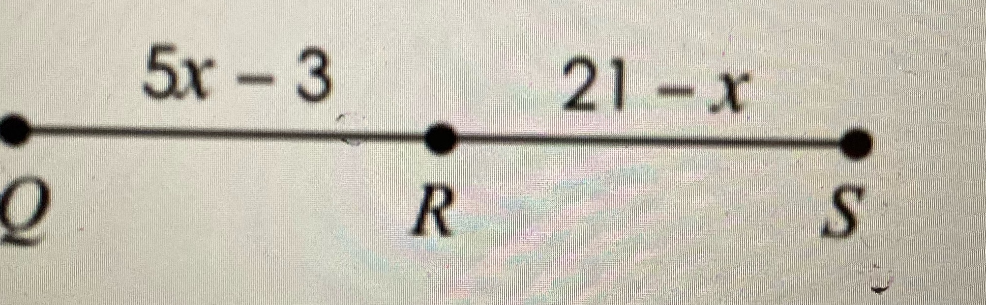 If R is the midpoint of QS, find QS \f