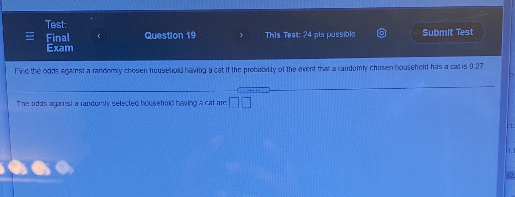 Test: E Final Question 19 This Test: 24 pts