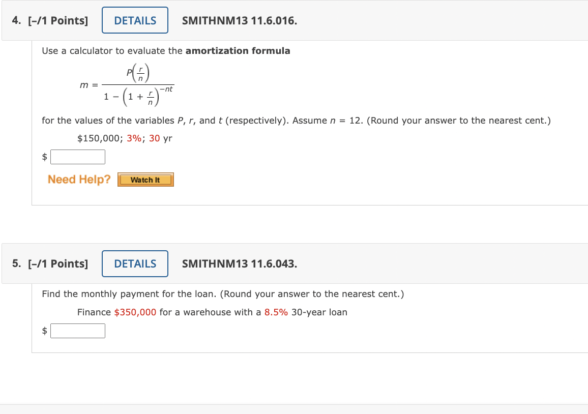 Part 1 : 1. [0M Points] DETAILS PREVIOUS ANSWERS