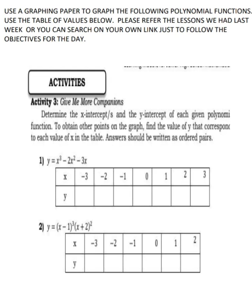 please help me to do this. USE A GRAPHING PAPER