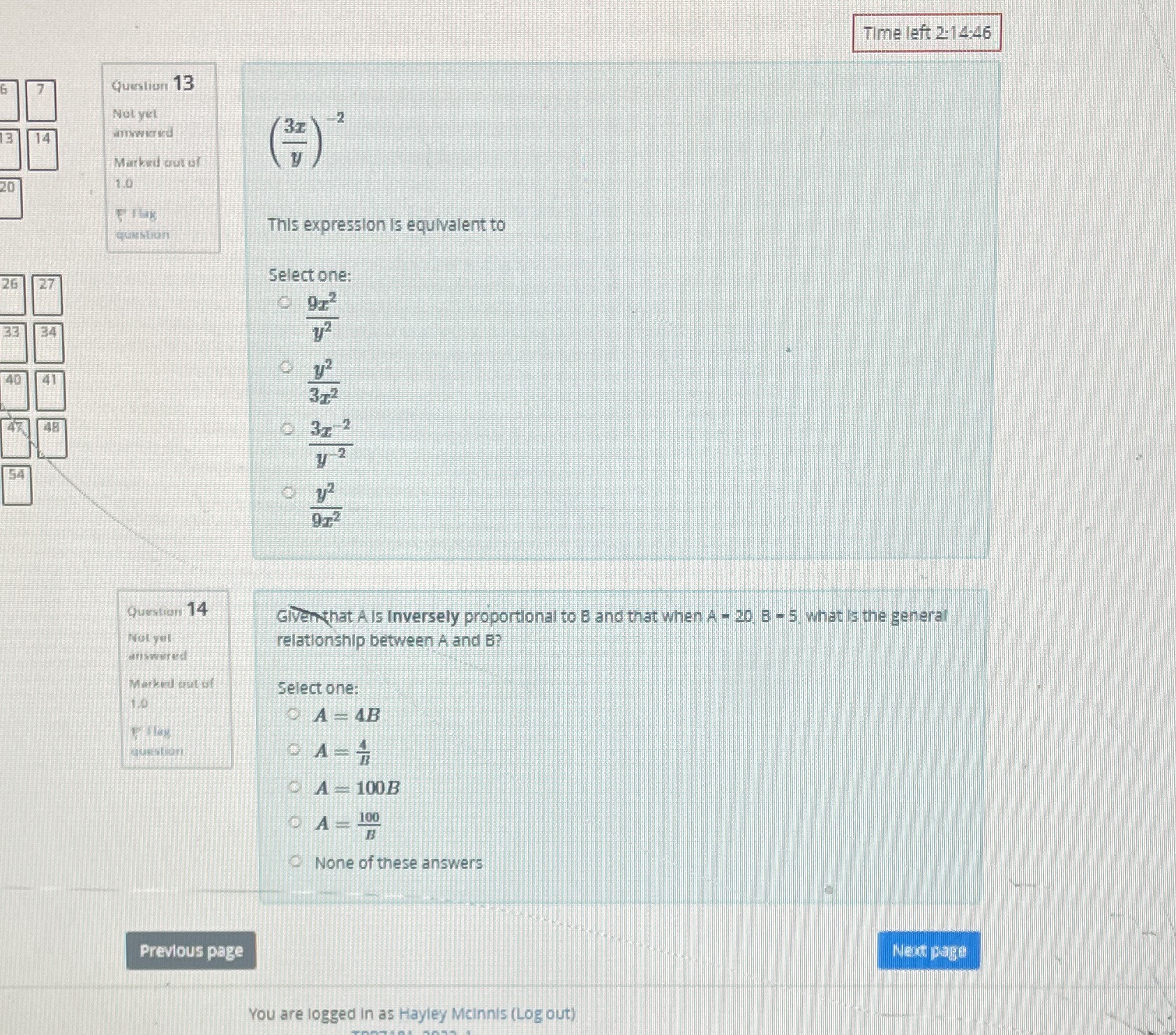 Answer short Time left 2:1 4:46 Question 13 Not