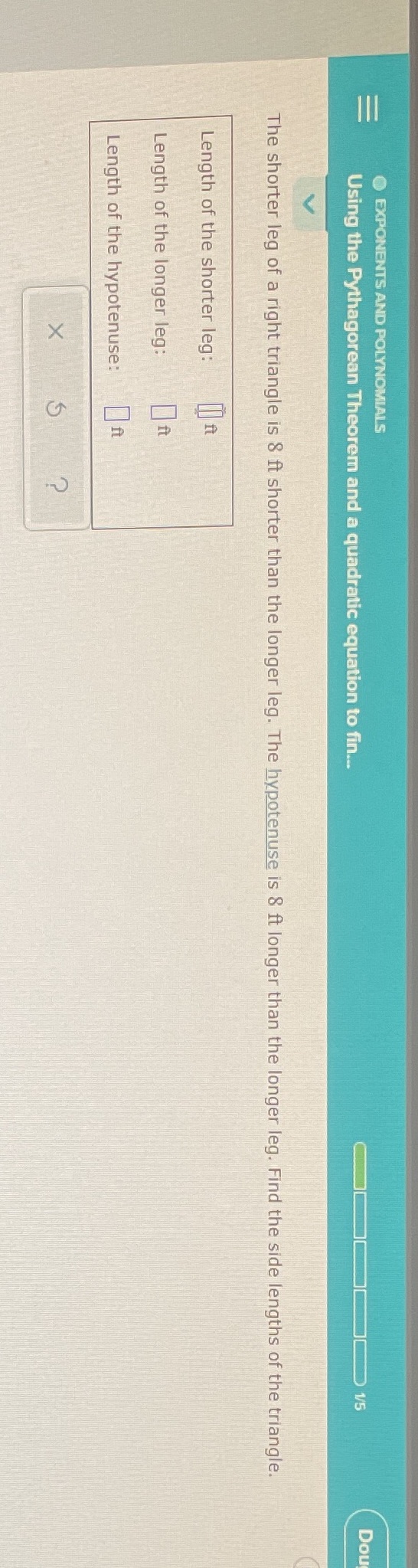 = EXPONENTS AND POLYNOMIALS Using the Pythagorean