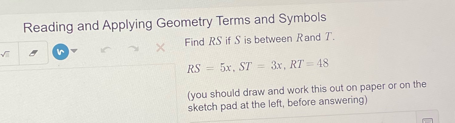 Reading and Applying Geometry Terms and Symbols X