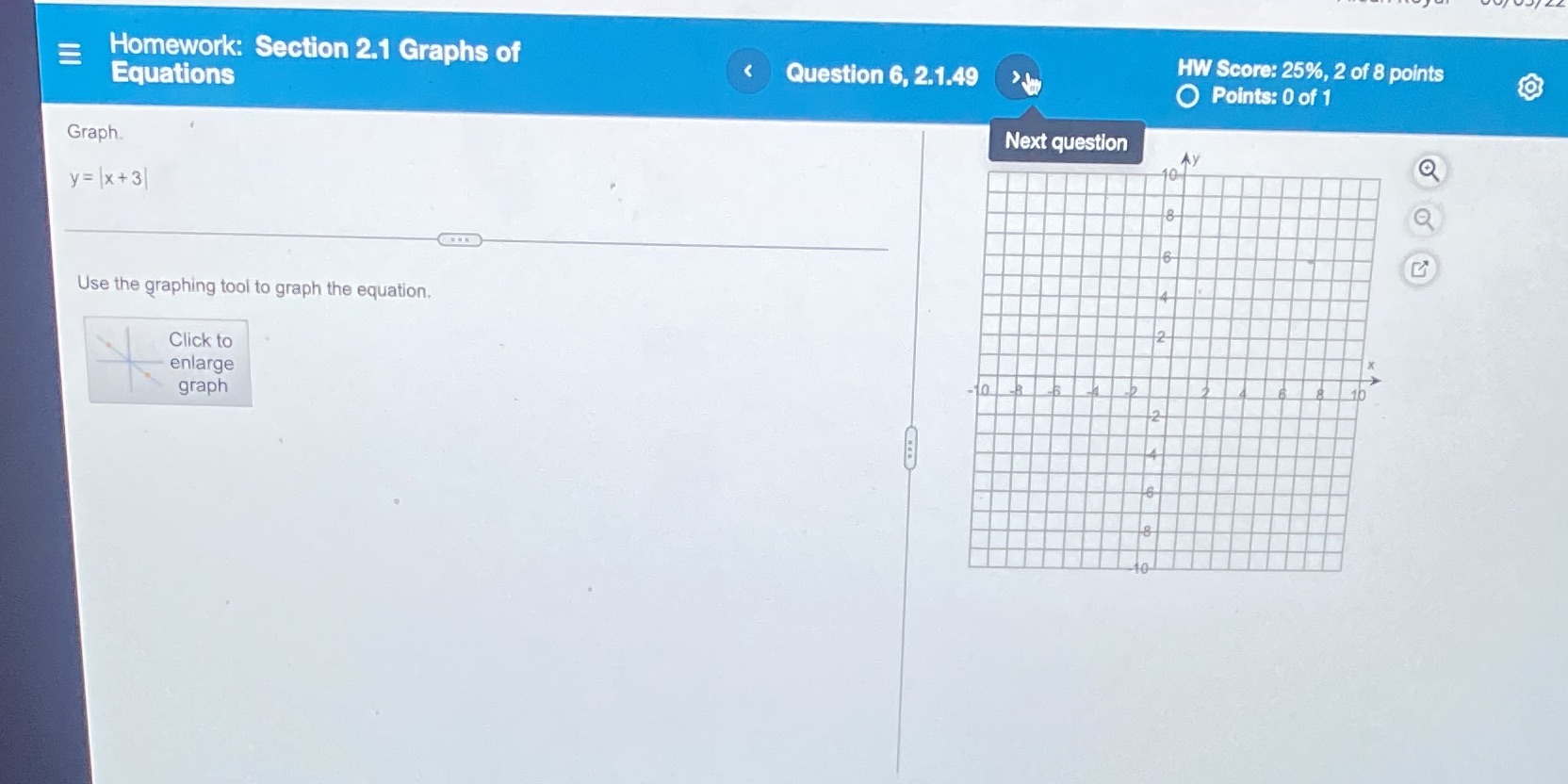 I need 2 plotting points for a graph using the