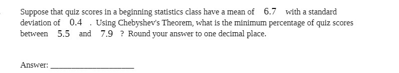 Suppose that quiz scores in a beginning