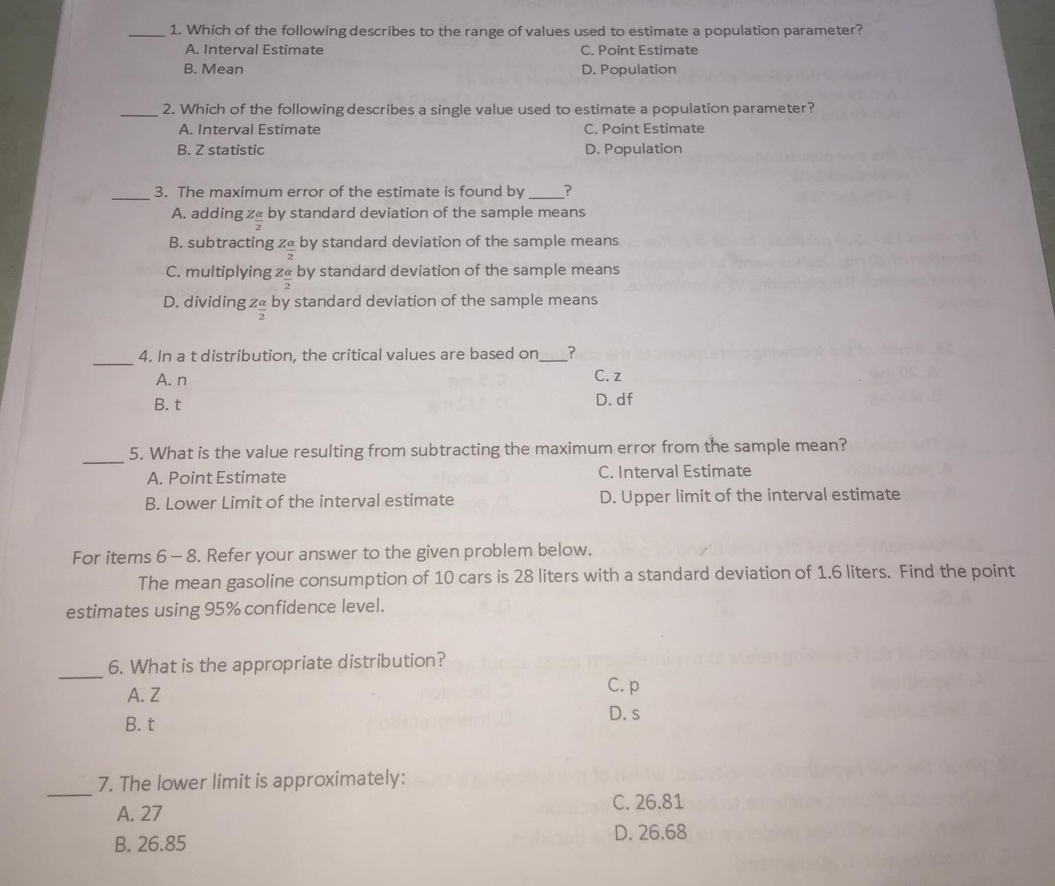 answer this 25 question no need for long