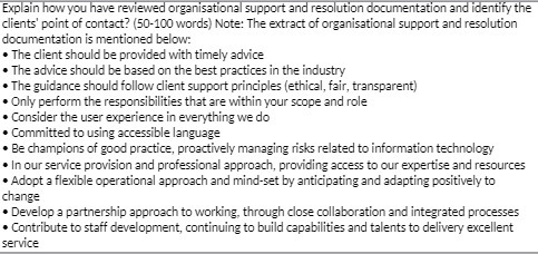 Explain how you have reviewed organisational