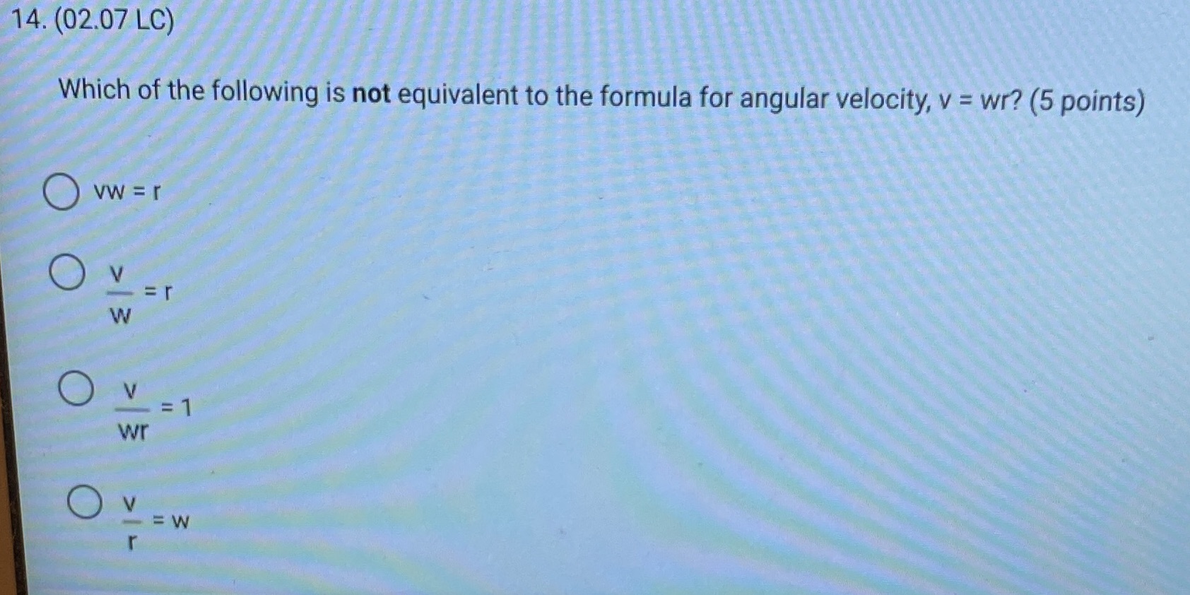 Please help 14. (02.07 LC) Which of the following