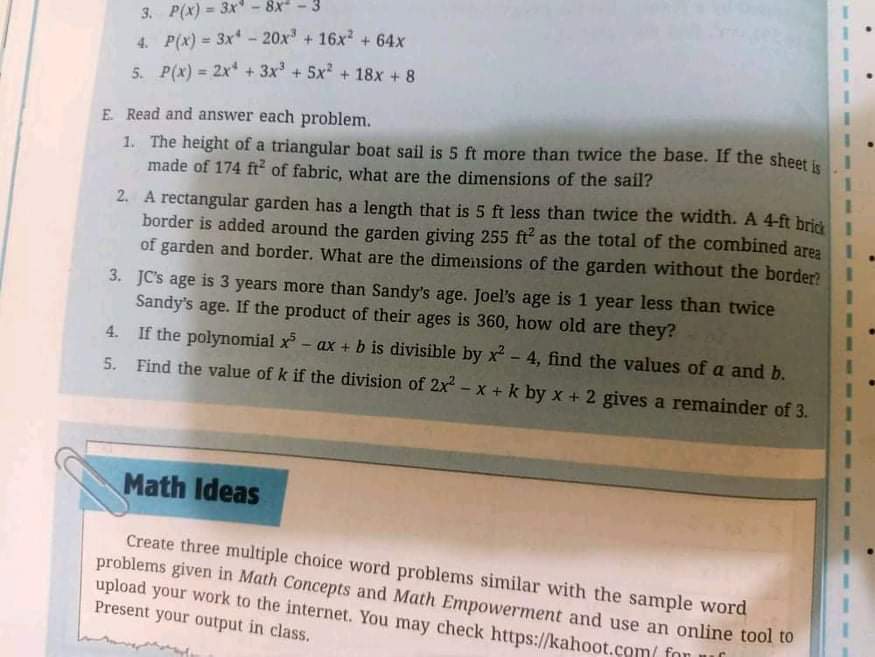 3, P(x) = 3X - 8X 4. P(x) = 3x4 - 20x3 + 16x3 +
