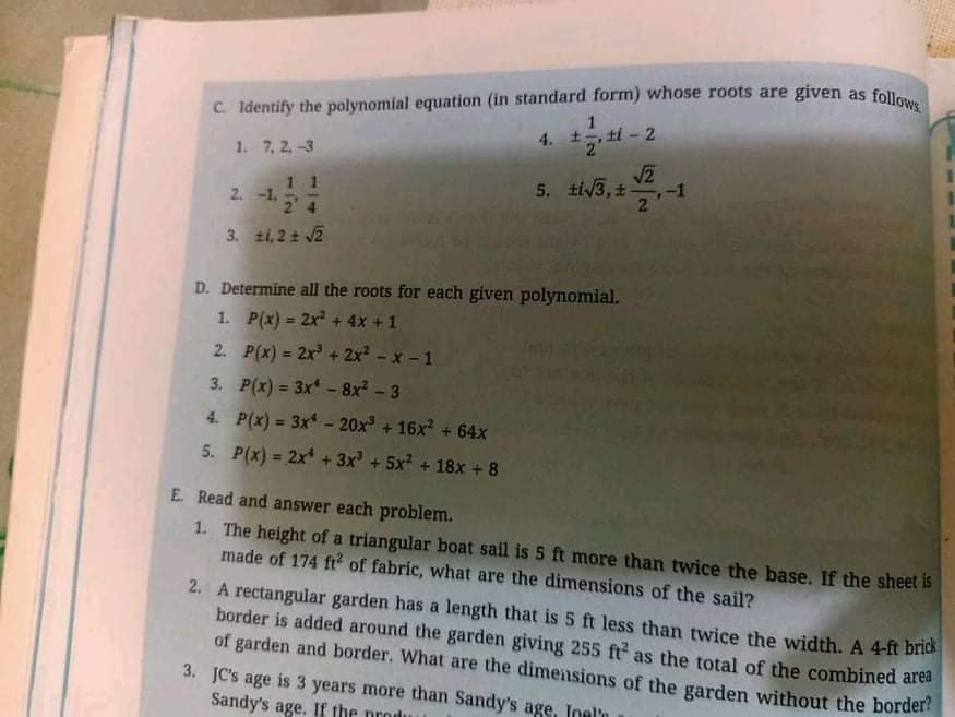 3, P(x) = 3X - 8X 4. P(x) = 3x4 - 20x3 + 16x3 +