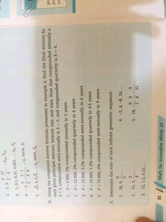 9 27 2. 2, 3.5 4 10 510 3. 1, 0.1, 0.01,