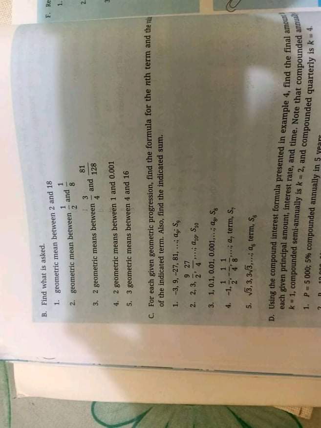 9 27 2. 2, 3.5 4 10 510 3. 1, 0.1, 0.01,