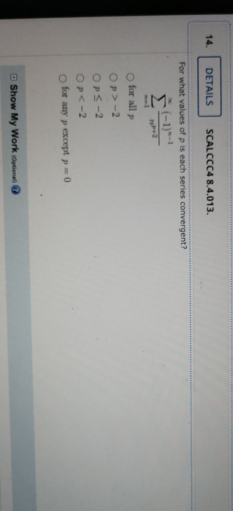 help with this question 14 DETAILS SCALCCC4