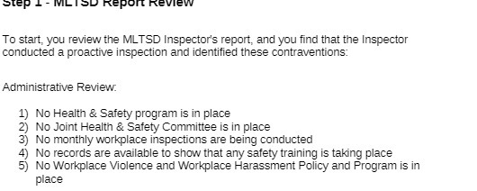 Step 1 - MLISD Report Review To start, you review