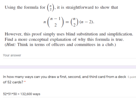 Using the formula for (2 ), it is straightforward