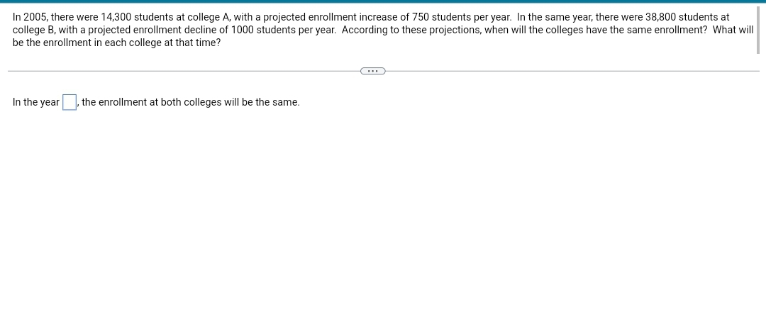 In 2005. there were 14,300 students at college A,