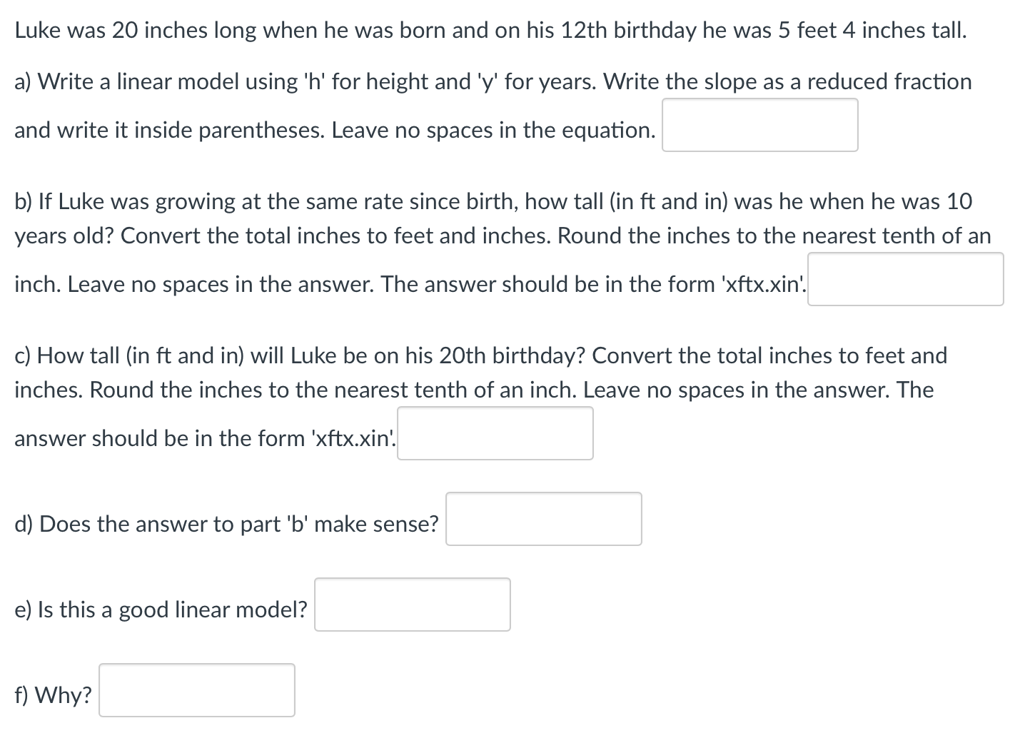 Luke was 20 inches long when he was born and on