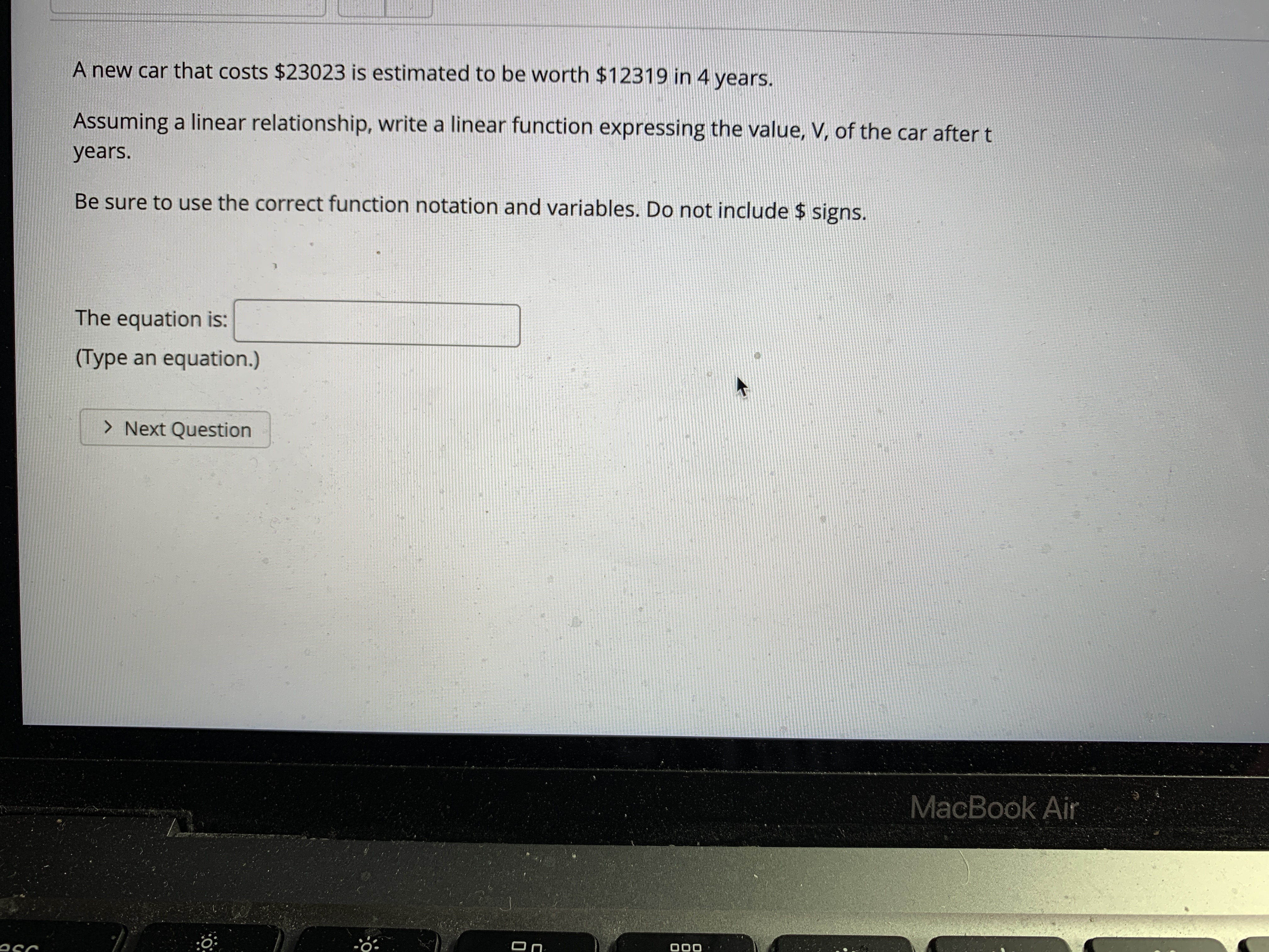 Need help A new car that costs $23023 is