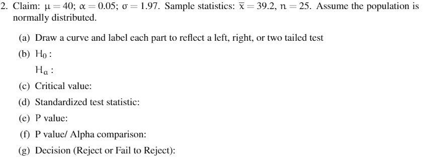 2. Claim: p. = 4f]; ex = {1.05; o' = 1.9? Sample