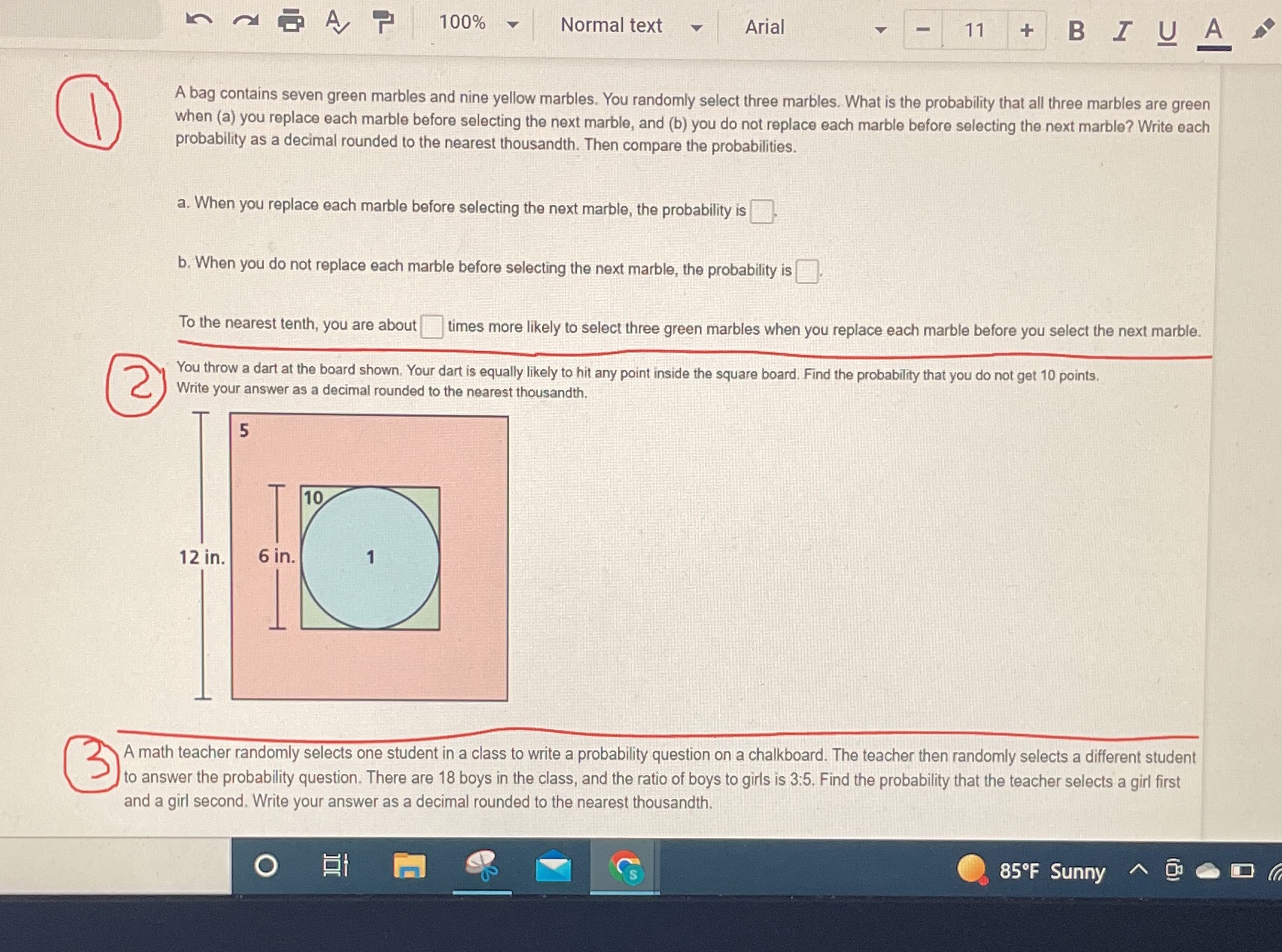 Hello, there are 3 questions. Please be careful