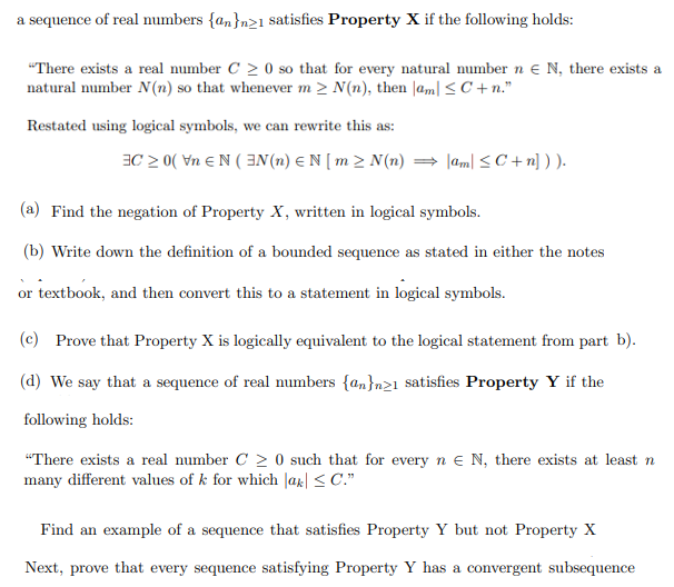 a sequence of real numbers {on }21 satisfies