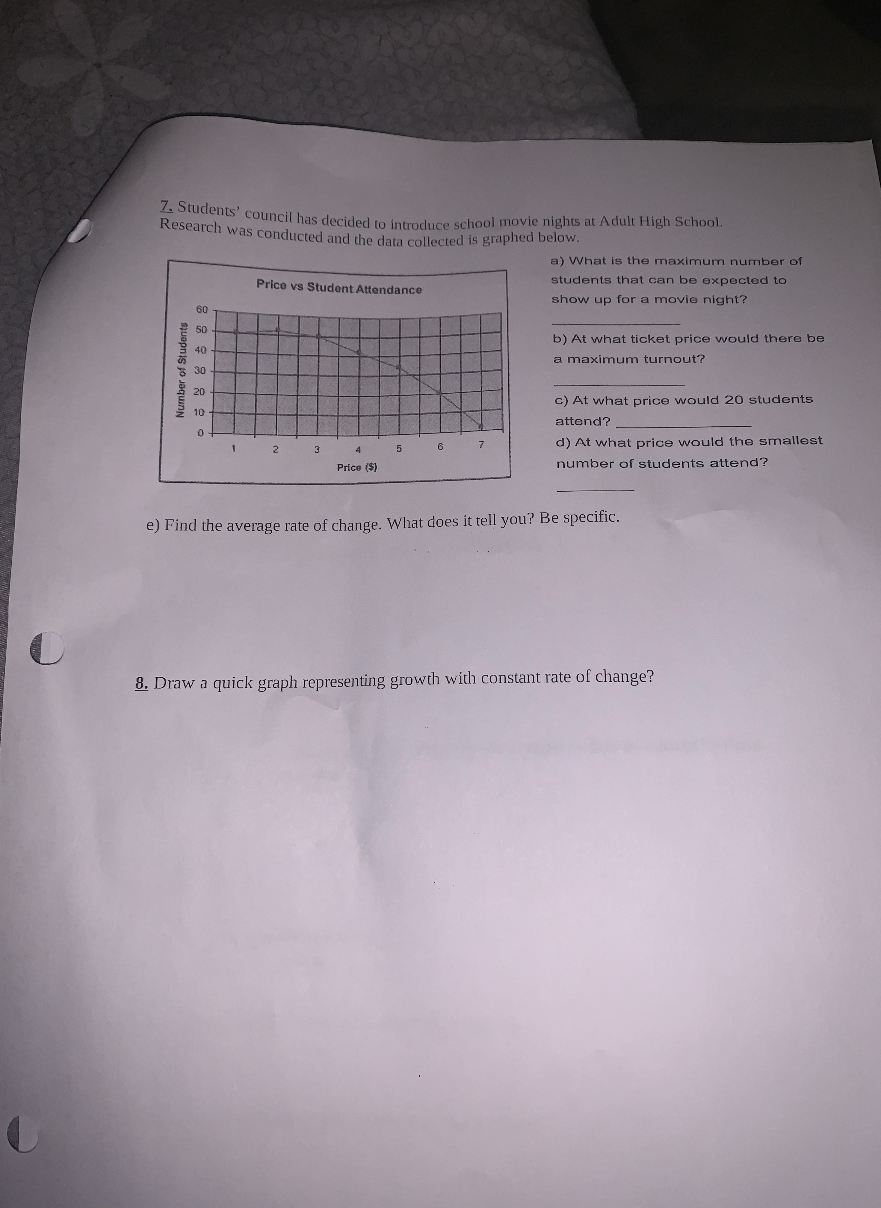 7. Students' council has decided to