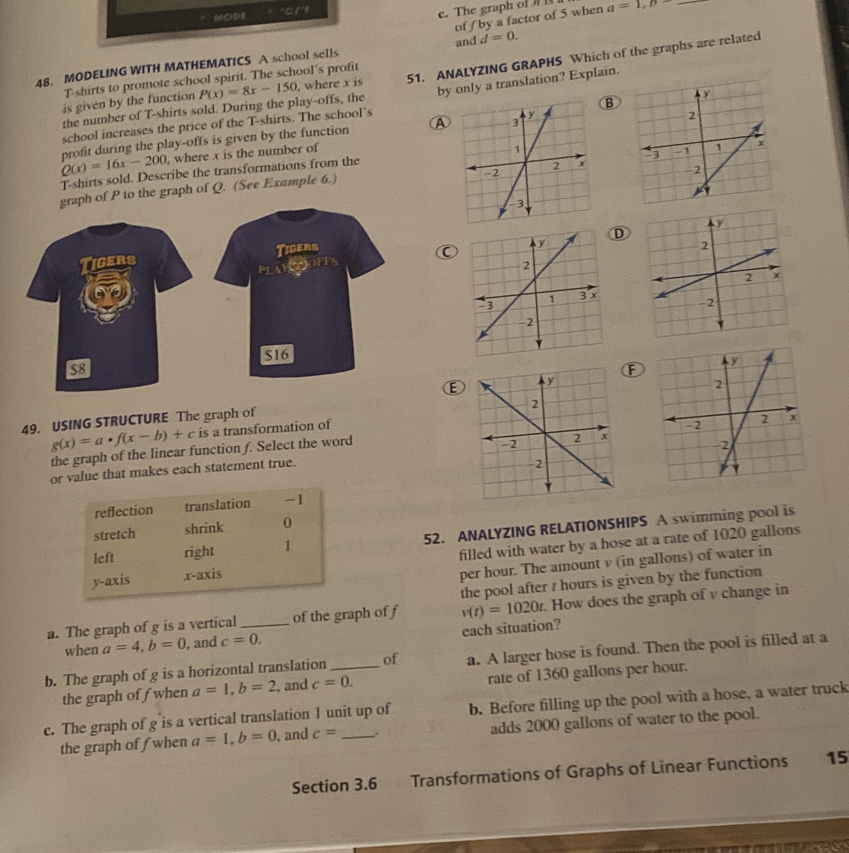 49 and 51 MODE c. The graph of his of f by a