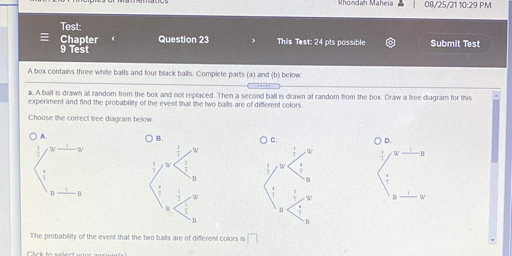 Rhondah Mahela & |08/25/21 10:29 PM Test: E