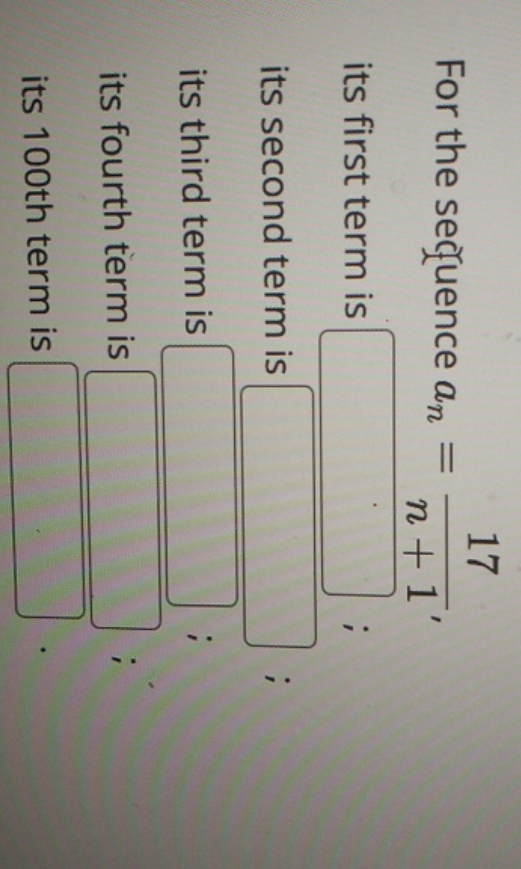 would you assist me? For the sequence an = n+1
