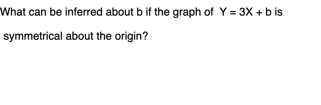 What can be inferred about b if the graph of Y =