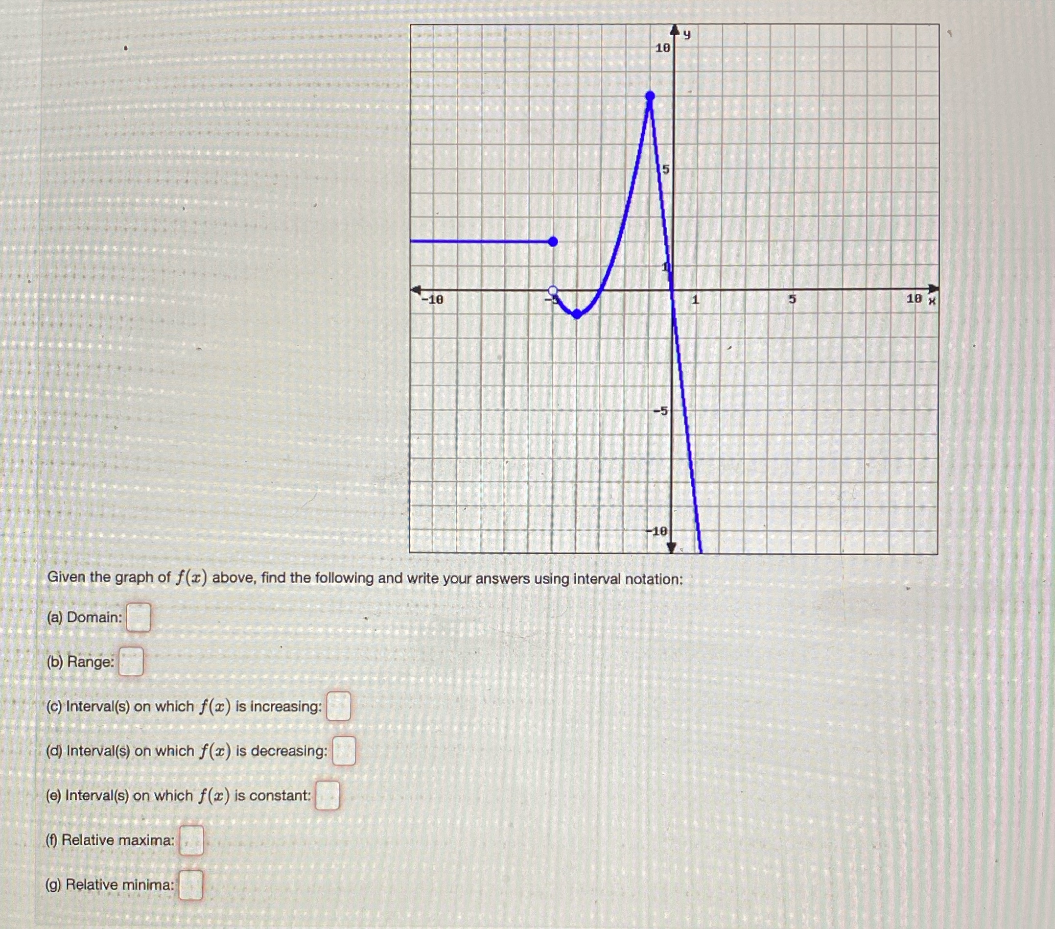 Find the following Write your answer using